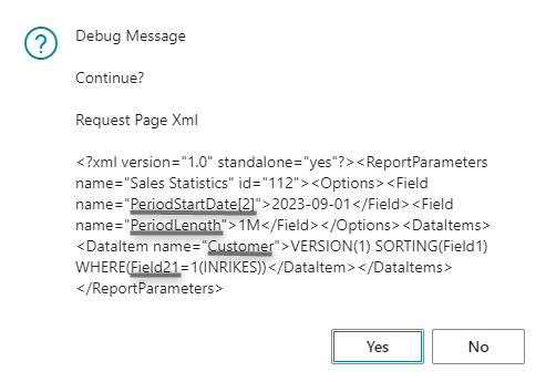 Debug Message